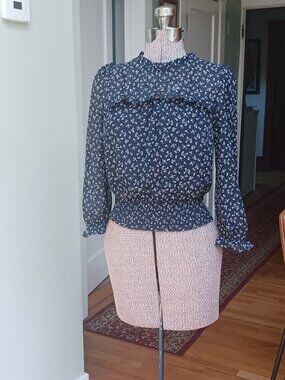 Monteau Blue Floral Blouse